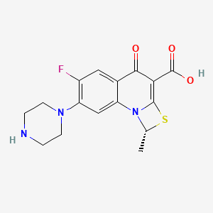 molecular formula C16H16FN3O3S B12775246 Ulifloxacin, (R)- CAS No. 138382-95-3