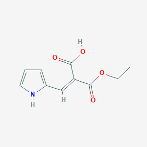 molecular formula C10H11NO4 B1277525 (E)-2-ethoxycarbonyl-3-(1H-pyrrol-2-yl)prop-2-enoic acid 