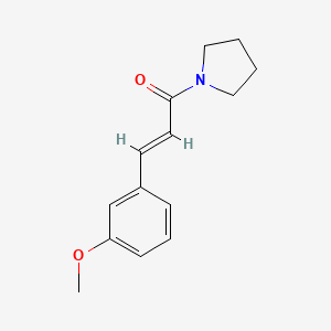 molecular formula C14H17NO2 B12775269 1-(m-Methoxycinnamoyl)pyrrolidine CAS No. 486447-31-8
