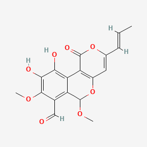 molecular formula C18H16O8 B12775309 Pulvinatal CAS No. 194284-52-1