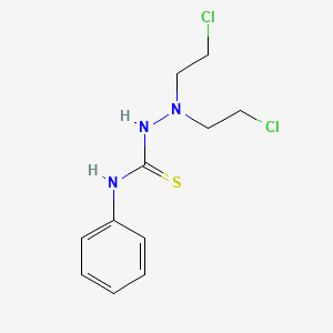 molecular formula C11H15Cl2N3S B12775344 Semicarbazide, 1,1-bis(2-chloroethyl)-4-phenyl-3-thio- CAS No. 4300-92-9