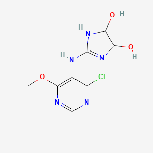 molecular formula C9H12ClN5O3 B12775373 Moxonidine metabolite M4 CAS No. 461658-39-9