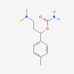 molecular formula C13H20N2O2 B12775374 alpha-(2-(Dimethylamino)ethyl)-p-methylbenzyl alcohol carbamate (ester) CAS No. 88384-37-6