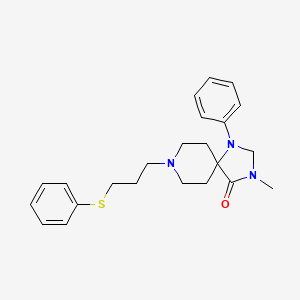molecular formula C23H29N3OS B12775390 1,3,8-Triazaspiro(4.5)decan-4-one, 3-methyl-1-phenyl-8-(3-(phenylthio)propyl)- CAS No. 102504-96-1
