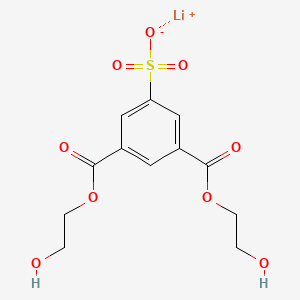 molecular formula C12H13LiO9S B12775393 Lithium bis(2-hydroxyethyl) 5-sulfoisophthalate CAS No. 150099-94-8