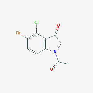 molecular formula C10H7BrClNO2 B127754 1-乙酰基-5-溴-4-氯吲哚啉-3-酮 CAS No. 116270-39-4
