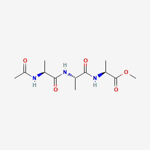 molecular formula C12H21N3O5 B1277543 Methyl 2-{2-[2-(acetylamino)propanoylamino]propanoylamino}propanoate CAS No. 26910-17-8