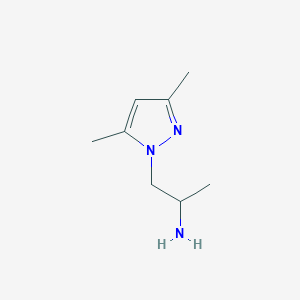 molecular formula C8H15N3 B1277544 1-(3,5-dimethyl-1H-pyrazol-1-yl)propan-2-amine CAS No. 936940-34-0