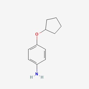molecular formula C11H15NO B1277545 4-(Cyclopentyloxy)aniline CAS No. 26455-36-7