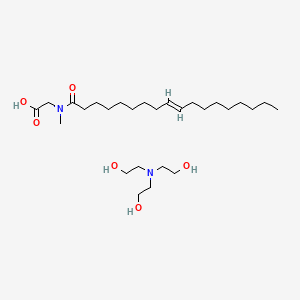 molecular formula C27H54N2O6 B12775461 N-Methyl-N-(1-oxo-9-octadecenyl)glycine, triethanolamine salt CAS No. 73019-13-3