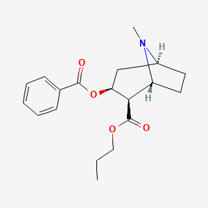 molecular formula C19H25NO4 B12775543 Propylbenzoylecgonine CAS No. 64091-46-9