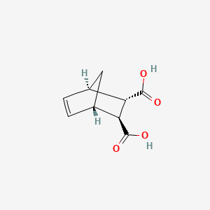 molecular formula C9H10O4 B12775590 5-Norbornene-2,3-dicarboxylic acid, (1R,2S,3S,4S)- CAS No. 70190-87-3