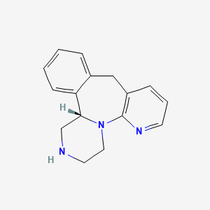 molecular formula C16H17N3 B12775593 Normirtazapine, (S)- CAS No. 135883-05-5