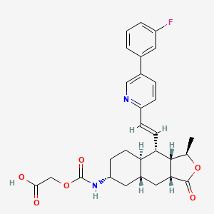 molecular formula C29H31FN2O6 B12775597 Vorapaxar metabolite M16 CAS No. 618385-66-3