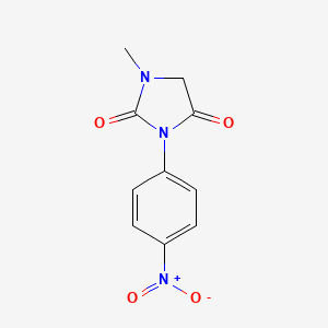 molecular formula C10H9N3O4 B1277561 1-Methyl-3-(4-nitrophenyl)imidazolidine-2,4-dione CAS No. 92088-75-0