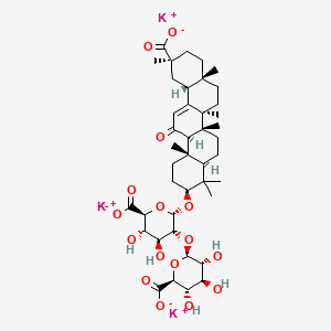 molecular formula C42H59K3O16 B12775735 Tripotassium glycyrrhizinate CAS No. 53906-39-1