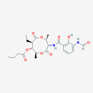 molecular formula C23H30N2O9 B12775744 Antimycin A6b CAS No. 27220-61-7