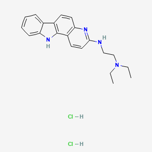 molecular formula C21H26Cl2N4 B12775757 1,2-Ethanediamine, N,N-diethyl-N'-11H-pyrido(3,2-a)carbazol-3-yl-, dihydrochloride CAS No. 127040-44-2