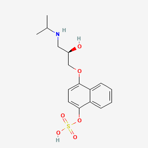 molecular formula C16H21NO6S B12775770 4-Hydroxypropranolol-4-O-sulfate, (+)- CAS No. 88547-48-2