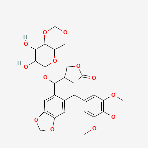 molecular formula C30H34O13 B12775787 Epipodophyllotoxin derivitive CAS No. 111712-42-6