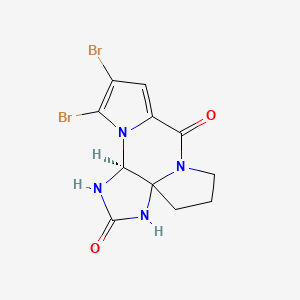 molecular formula C11H10Br2N4O2 B12775812 Dibromophakellstatine CAS No. 185750-71-4