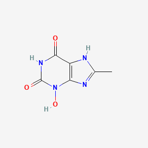 molecular formula C6H6N4O3 B12775821 3-Hydroxy-8-methylxanthine CAS No. 22888-28-4