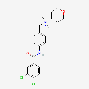molecular formula C21H25Cl2N2O2+ B12775850 2Bod5iud08 CAS No. 874943-02-9