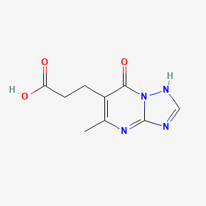 molecular formula C9H10N4O3 B1277586 3-(5-Methyl-7-oxo-4,7-dihydro[1,2,4]triazolo[1,5-a]pyrimidin-6-yl)propanoic acid CAS No. 878441-48-6
