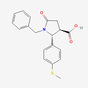 (2R,3R)-1-Benzyl-2-[4-(methylthio)phenyl]-5-oxopyrrolidine-3-carboxylic acid