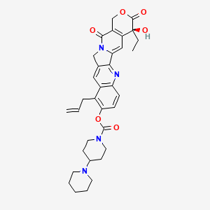 molecular formula C34H38N4O6 B12775922 Simmitecan free base CAS No. 951290-31-6