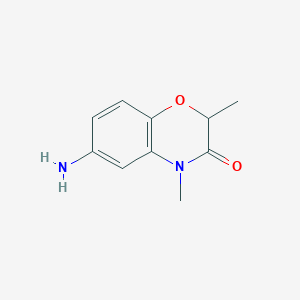 molecular formula C10H12N2O2 B1277595 6-Amino-2,4-dimethyl-2H-1,4-benzoxazin-3(4H)-one CAS No. 70488-69-6