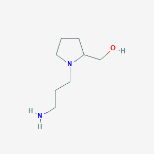 molecular formula C8H18N2O B1277604 [1-(3-Aminopropyl)pyrrolidin-2-yl]methanol CAS No. 878684-92-5