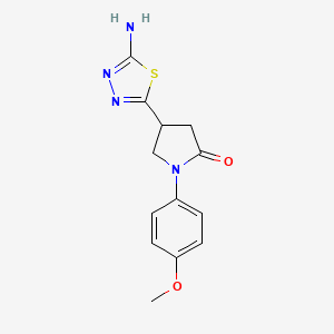 4-(5-Amino-1,3,4-thiadiazol-2-yl)-1-(4-methoxyphenyl)pyrrolidin-2-one