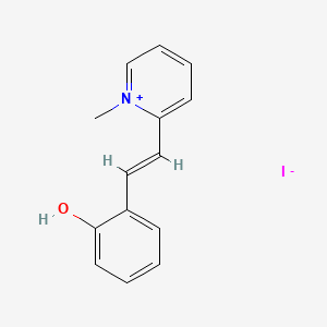 2-[(E)-2-(1-Methylpyridin-1-ium-2-yl)ethenyl]phenol;iodide