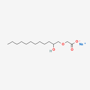 molecular formula C14H27NaO4 B12776261 Sodium lauryl glycol carboxylate CAS No. 119793-28-1