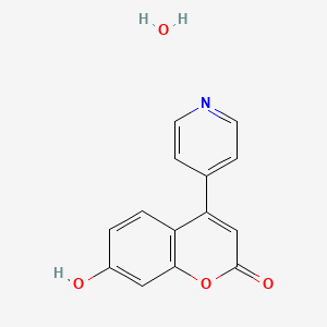 molecular formula C14H11NO4 B1277629 7-Hydroxy-4-(pyridin-4-yl)coumarin monohydrate CAS No. 386704-08-1