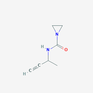 B127763 N-But-3-yn-2-ylaziridine-1-carboxamide CAS No. 142238-09-3