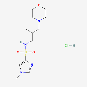 molecular formula C12H23ClN4O3S B12776322 N-(3-Morpholino-2-methyl-1-propyl)-1-methyl-4-imidazolesulfonamide hydrochloride CAS No. 137048-36-3