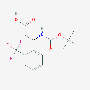 (S)-3-((tert-Butoxycarbonyl)amino)-3-(2-(trifluoromethyl)phenyl)propanoic acid