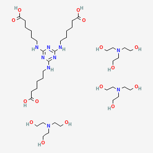 molecular formula C21H36N6O6.3C6H15NO3<br>C39H81N9O15 B12776429 Einecs 279-506-0 CAS No. 80584-92-5