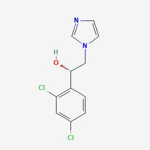 molecular formula C11H10Cl2N2O B12776475 1-(2,4-Dichlorophenyl)-2-(1H-imidazol-1-yl)ethanol, (+)- CAS No. 27646-28-2