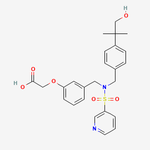 molecular formula C25H28N2O6S B12776659 CP-533,536 metabolite M4 CAS No. 574759-32-3