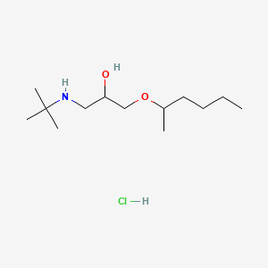 molecular formula C13H30ClNO2 B12776735 1-((1,1-Dimethylethyl)amino)-3-((1-methylpentyl)oxy)-2-propanol hydrochloride CAS No. 80762-91-0