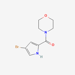 molecular formula C9H11BrN2O2 B1277681 (4-溴-1H-吡咯-2-基)(吗啉基)甲酮 CAS No. 900019-58-1