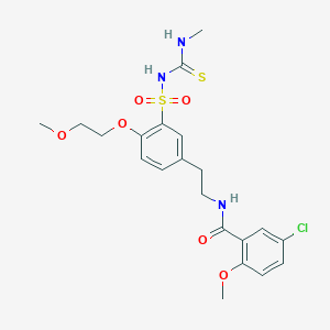 molecular formula C21H26ClN3O6S2 B12776902 V9T3QZ4Clq CAS No. 181272-10-6