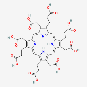molecular formula C40H38N4O16 B12776936 Uroporphyrin II CAS No. 531-42-0