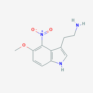 molecular formula C11H13N3O3 B012777 4-Nitro-5-methoxytryptamine CAS No. 107806-90-6