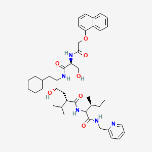 molecular formula C42H59N5O7 B12777013 Noa-Ser-CVA-Ile-Amp CAS No. 146363-76-0