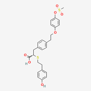 molecular formula C26H28O7S2 B12777023 AZD4619 CAS No. 549494-39-5