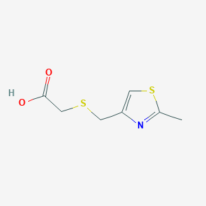 molecular formula C7H9NO2S2 B1277703 [(2-甲基-1,3-噻唑-4-基)甲基]硫代乙酸 CAS No. 446829-98-7